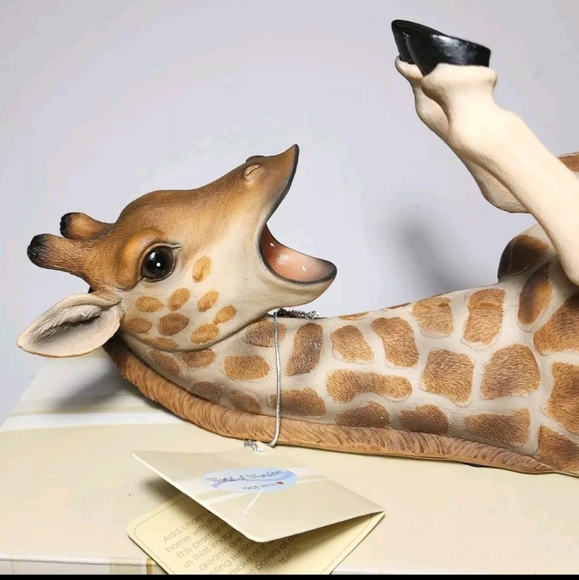 New Giraffe Wine Bottle Holder Display In Box Safari Tall Drink DWK Home Decor - Picture 4 of 8